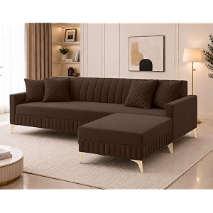 AMATA Falcon 4 Seater L Shape Suede
