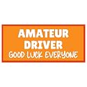 Amateur Driver Good Luck Everyone, Removable and Reusable Magnetic Bumper Stickers, Funny Gifts for New Drivers, 9 Inches (Amateur Driver)