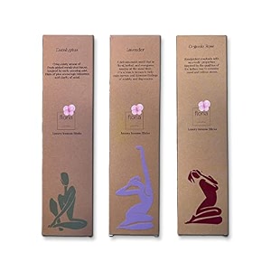 amayah eucalyptus  organic rose  lavender incense sticks agarbatti combo  organic luxury incense sticks  charcoal free amp natural agarbatti for pooja  hand-rolled 75 incense sticks