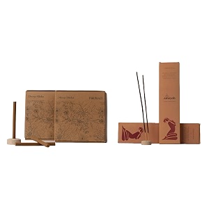 amayah luxury organic dhoop cones 30 cones  holder and agarbatti 25 incense sticks 100 herbal amp 0 charcoal natural incense patchouli-rose