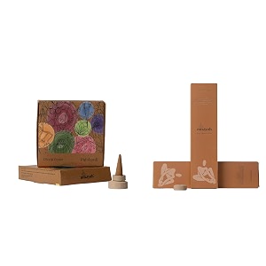amayah luxury organic dhoop cones 30 cones  holder and agarbatti 25 incense sticks 100 herbal amp 0 charcoal natural incense patchouli-nagchampa