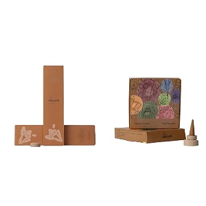 amayah luxury organic dhoop cones 30 cones  holder and agarbatti 25 incense sticks 100 herbal amp 0 charcoal natural incense nagchampa