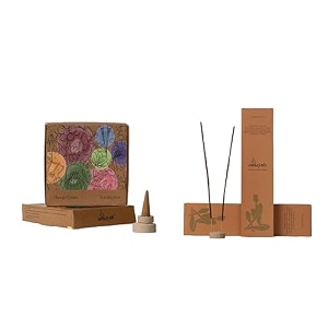 amayah luxury organic dhoop cones amp incense sticks combo  eucalyptus incense cones  eucalyptus agarbatti mosquito agarbatti pack  30 incense cones  25 incense sticks  holder re_combo-p