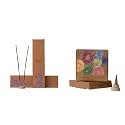 AMAYAH Luxury Organic Dhoop Cones &amp; Incense Sticks Combo | Lemongrass Incense Cones + Lavender Agarbatti for Pooja | 30 Incense Cones + 25 Incense Sticks + Holder (Re_Combo-P)