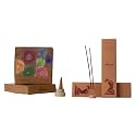 AMAYAH Luxury Organic Dhoop Cones & Incense Sticks Combo | Patchouli Incense Cones + Organic Rose Agarbatti for Pooja | 30 Incense Cones + 25 Incense Sticks + Holder (Re_Combo-P)