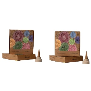 amayah luxury organic dhoop cones combo  jasmine  lemongrass incense cones  60 dhoop cones  holder  100 natural incense cones for pooja re_am-dhpcn-p