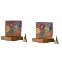 AMAYAH Luxury Organic Dhoop Cones Combo | Nagchampa + Lemongrass Incense Cones | 60 Incense Cones + Holder | 100% Natural Dhoop Cones for Pooja (Re_AM-DHPCN-P)