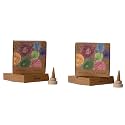 AMAYAH Luxury Organic Dhoop Cones Combo | Jasmine + Lemongrass Incense Cones | 60 Dhoop Cones + Holder | 100% Natural Incense Cones for Pooja (Re_AM-DHPCN-P)