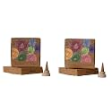 AMAYAH Luxury Organic Dhoop Cones Combo | Eucalyptus + Lemongrass Incense Cones | 60 Incense Cones + Holder | 100% Natural Dhoop Cones for Pooja (Re_AM-DHPCN-P)