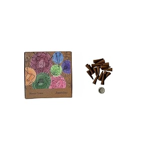 amayah luxury organic dhoop cones  jasmine incense cones 100 herbal amp charcoal free  organic amp natural dhoop cones for pooja  30 incense cones  holder re_am-dhpcn-p