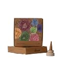AMAYAH Luxury Organic Dhoop Cones | Tulsi Incense Cones (100% Herbal & Charcoal Free) | Organic & Natural Dhoop Cones for Pooja | 30 Incense Cones + Holder (Re_AM-DHPCN-P)