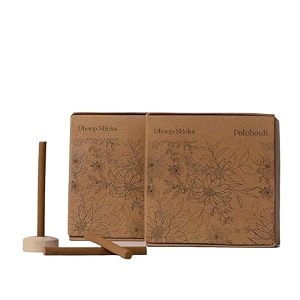 amayah luxury organic dhoop sticks  bambooless patchouli fragrance 100 herbal amp 0 charcoal  organic amp natural incense dhoop sticks  30 bambooless sticks  holder