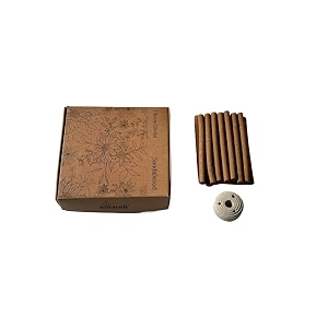 amayah luxury organic dhoop sticks  sandalwood fragrance bambooless amp charcoal free  natural dhoop sticks for pooja  30 dhoop sticks  holder re_am-dup-stk-p