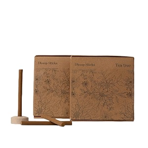 amayah luxury organic dhoop sticks  tea tree fragrance bambooless amp charcoal free  natural dhoop sticks for pooja  30 dhoop sticks  holder re_am-dup-stk-p