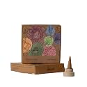 AMAYAH Luxury Organic Incense Cones | Nagchampa Incense Cones (100% Herbal &amp; Charcoal Free) | Organic &amp; Natural Dhoop Cones for Pooja | 30 Incense Cones + Holder