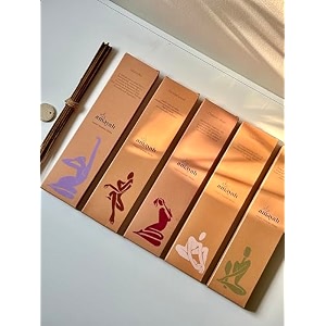 amayah organic incense sticks agarbatti pack of-5  125 hand-rolled sticks per pack  natural fragrances for pooja amp meditation