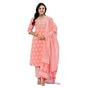 Amayra Women39s Cotton Embroidered Straight Kurta with