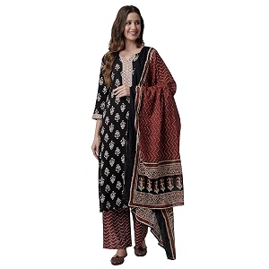 Amayra Womens Rayon Printed Kurta with Palazzos