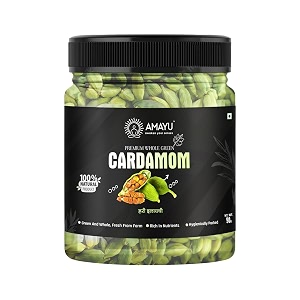 amayu green cardamom whole  pods of hari elaichi  badi elaichi for tea pooja or eating 50g