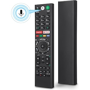 original voice replacement remote compatible for sony-tvs and bravia-tvs - compatible with all sony 4k uhd led lcd hd smart tvs black