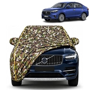 amaze 100 waterproof car cover  dustproof sun protection cover  soft cotton lining  triple stitched  mirror pocket  antenna pocket  all weather body cover army