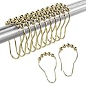 Amazer Shower Curtain Hooks Rings Anti-Rust Metal