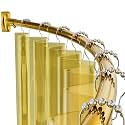 AmazerBath 20-84 Inches Arched Curved Shower Curtain Rod, Heavy Duty Shower Rod Rust Proof Bathroom Curtain Rod, Adjustable Telescoping Design Easy Segmented Installation, Need to Drill, Gold