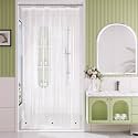 AmazerBath Shower Curtain Liner Small, 54x72 Clear Camper Shower Curtain, Waterproof Plastic Shower Liner, Lightweight PEVA Shower Curtain for Bathroom with 3 Magnets and 9 Rustproof Metal Grommets