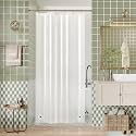 AmazerBath Stall Shower Curtain Liner, 36x72 Narrow Plastic Frosted Shower Curtain Liner, PEVA Small Camping Shower Liner, Stand Up Shower Curtain Liners with 2 Magnets and 6 Rustproof Grommet Holes