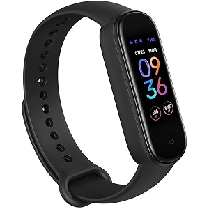 amazfit 5 fitness tracker 15-day battery life  midnight black 