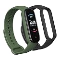 Amazfit Band 5 Fitness Tracker, for Android IOS Phones, Alexa Built-in, Blood Oxygen, Heart Rate, Sleep Monitor, Waterproof, Fitness Watch with Black Replacement Strap, for Women Men Kids, Olive
