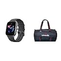 Amazfit GTS 3 Smart Watch with Built-in Alexa (Graphite Black) Multi-Functional Sports Handbag (Black)