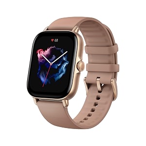 amazfit gts 3 smart watch with heart rate spo2 sleep stress female cycle monitoring with 150 sports modes gps 5 atm waterproof alexa built-in terra rosa