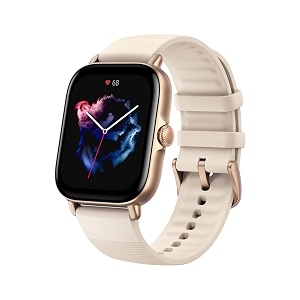 amazfit gts 3 smart watch with heart rate spo2 sleep stress female cycle monitoring sports watch with 150 sports modes gps 5 atm waterproof alexa built-in ivory white