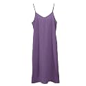 Amazhiyu Women's Pure Linen Summer Midi Split Slip Dress