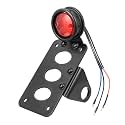 Amazicha 1" Motorcycle LED Tail Brake Light with Bracket, IP67 Waterproof Motorcycle Side Mount License Plate Rear Light Compatible for Harley Sporster Bobber Chopper Yamaha Suzuki Honda Kawasaki