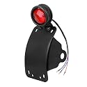Amazicha 3/4" Motorcycle LED Tail Brake Light with Bracket, IP67 Waterproof Motorcycle Side Mount License Plate Rear Light Compatible for Harley Sporster Bobber Chopper Yamaha Suzuki Honda Kawasaki