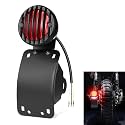 Amazicha 3/4" Motorcycle LED Tail Brake Light with Bracket, Waterproof Motorcycle Side Mount Curved License Plate Rear Light Compatible for Harley Sporster Bobber Chopper Honda Yamaha Suzuki Kawasaki