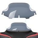 Amazicha 8" Smoke Wave Windshield Windscreen Compatible for 1996-2013 Harley Davidson Touring Street Glide/Electra Glide/Tri Glide FLHT FLHX FLHTCU FLHTC FLHTK (Tint)
