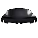 Amazicha Black 9" Wave Windshield Windscreen Compatible for 2014-2023 Harley Davidson Touring Street Glide Electra Glide Ultra Limited Tri Glide FLHT FLHX FLHXS FLHTK 14-23