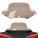 Amazicha Smoke 8" Wave Windshield Windscreen Compatible for Harley Davidson Street Glide Electra Glide Ultra Classic Touring FLHT FLHTC FLHX 1996-2013