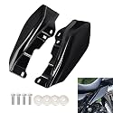 Amazicha Vivid Black Mid Frame Air Heat Deflectors Trim Left Right Set Compatible for Harley Touring and Trike 2009-2024 Models Without Cool Flow Fan