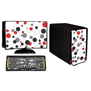 stylish printed 3 in 1 dust proof computerdesktop cover set  set of 3 - desktop cpu keyboard covers  mordenprint -185 inch