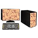 Stylish Printed 3 in 1 Dust Proof Computer/Desktop Cover Set | Set of 3 - Desktop CPU Keyboard Covers | DogwithCap - 22 Inch