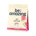 BE AMAZING Caffeine Free Pre Workout Powder, Vegan Supplement with Ashwagandha &amp; Adaptogens for Night Workouts, Sugar Free Drink Mix for Men &amp; Women, Gluten Free, Watermelon Candy, 30 Servings