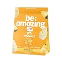 BE AMAZING Caffeine Free Pre Workout Powder, Vegan Supplement with Ashwagandha & Adaptogens for Night Workouts, Sugar Free Drink Mix for Men & Women, Gluten Free, Dole Whip Pineapple, 30 Servings