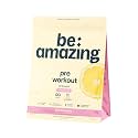 BE AMAZING Caffeine Free Pre Workout Powder, Vegan Supplement with Ashwagandha &amp; Adaptogens for Night Workouts, Sugar Free Drink Mix for Men &amp; Women, Gluten Free, Pink Lemonade, 30 Servings