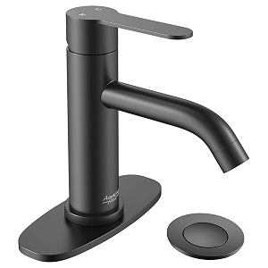 amazing force bathroom faucet matte black bathroom sink faucet black with pop-up sink drain assembly amp deck plate single hole bathroom faucet single handle