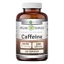 Amazing Formulas Caffeine 200 Mg per Serving | Capsules | Non-GMO | Gluten-Free | Made in USA (1 Pack, 240 Count)