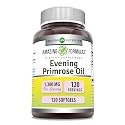 Amazing Formulas Evening Primrose Oil 1300mg, 10% GLA, Softgels Supplement | Hexane Free Cold Pressed Oil | Non-GMO | Gluten Free (120 Count)